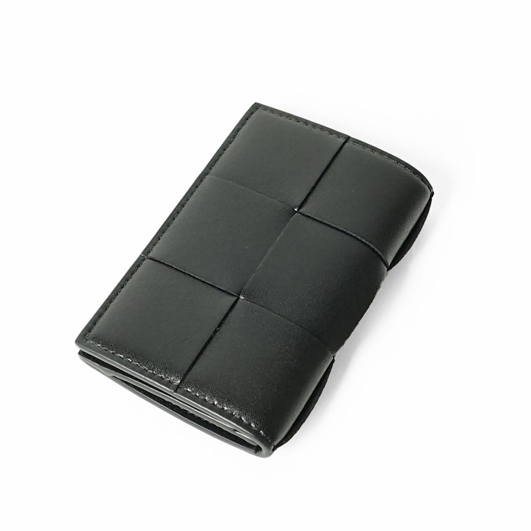 BOTTEGA VENETA メンズ カードケース CASSETE 755370 VBWD3 BLACK SILVER ブラック シルバー 8803