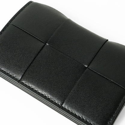 BOTTEGA VENETA メンズ カードケース CASSETE 755370 VBWD3 BLACK SILVER ブラック シルバー 8803