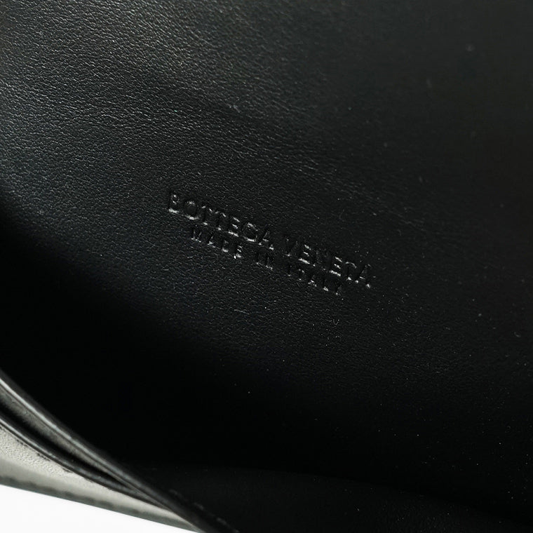 BOTTEGA VENETA メンズ カードケース CASSETE 755370 VBWD3 BLACK SILVER ブラック シルバー 8803