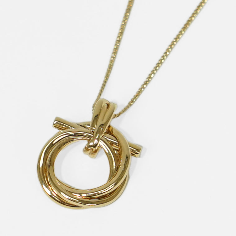 FERRAGAMO レディース ネックレス GANCINI PENDANT NECKLACE 760551 751631 ORO GIOVE ゴールド 001