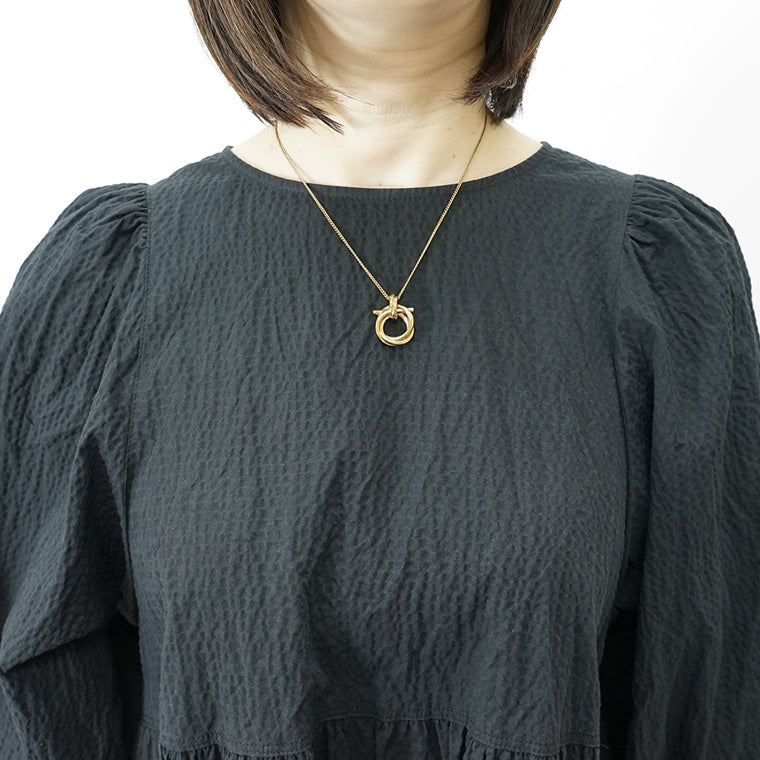 FERRAGAMO レディース ネックレス GANCINI PENDANT NECKLACE 760551 751631 ORO GIOVE ゴールド 001