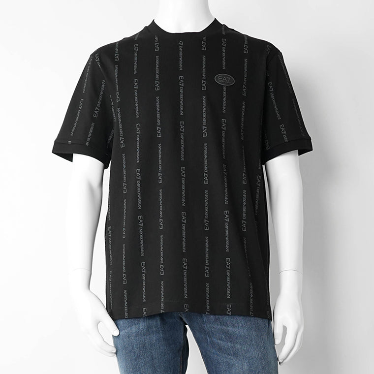 EMPORIO ARMANI EA7 メンズ Tシャツ GRAPHIC SERIES 7M001391 AF12874 BLACK SMOKED PEARL FANCY ブラック FC039