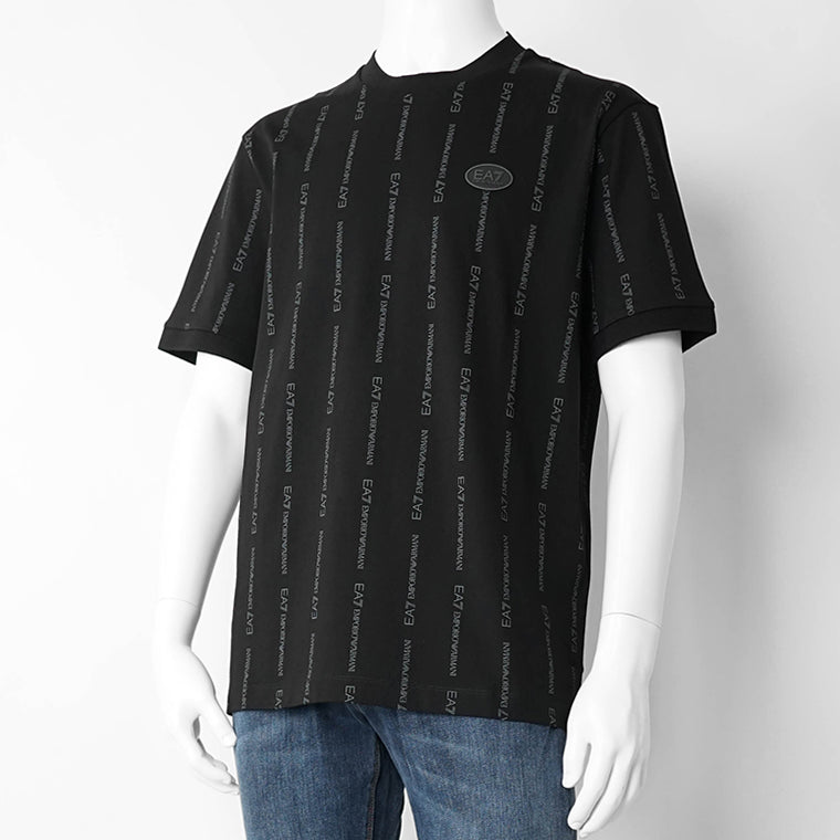 EMPORIO ARMANI EA7 メンズ Tシャツ GRAPHIC SERIES 7M001391 AF12874 BLACK SMOKED PEARL FANCY ブラック FC039