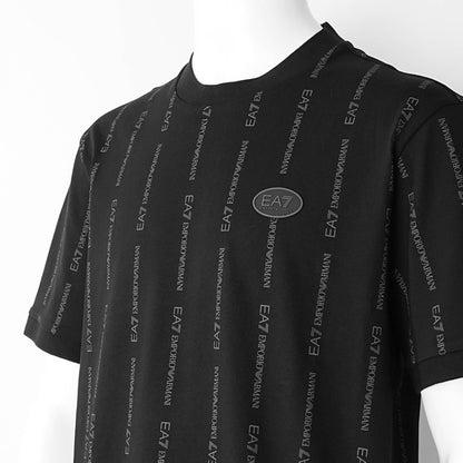 EMPORIO ARMANI EA7 メンズ Tシャツ GRAPHIC SERIES 7M001391 AF12874 BLACK SMOKED PEARL FANCY ブラック FC039