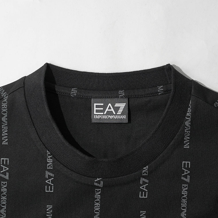 EMPORIO ARMANI EA7 メンズ Tシャツ GRAPHIC SERIES 7M001391 AF12874 BLACK SMOKED PEARL FANCY ブラック FC039