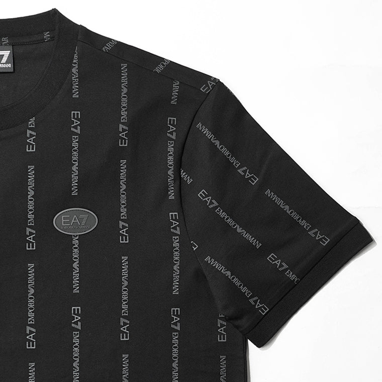 EMPORIO ARMANI EA7 メンズ Tシャツ GRAPHIC SERIES 7M001391 AF12874 BLACK SMOKED PEARL FANCY ブラック FC039
