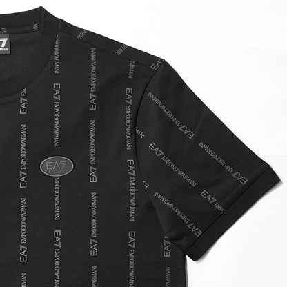 EMPORIO ARMANI EA7 メンズ Tシャツ GRAPHIC SERIES 7M001391 AF12874 BLACK SMOKED PEARL FANCY ブラック FC039