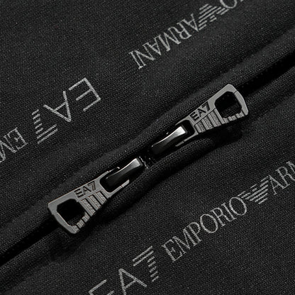 EMPORIO ARMANI EA7 メンズ ジップアップパーカー GRAPHIC SERIES 7M001392 AF12660 BLACK SMOKED PEARL FANCY ブラック FC039