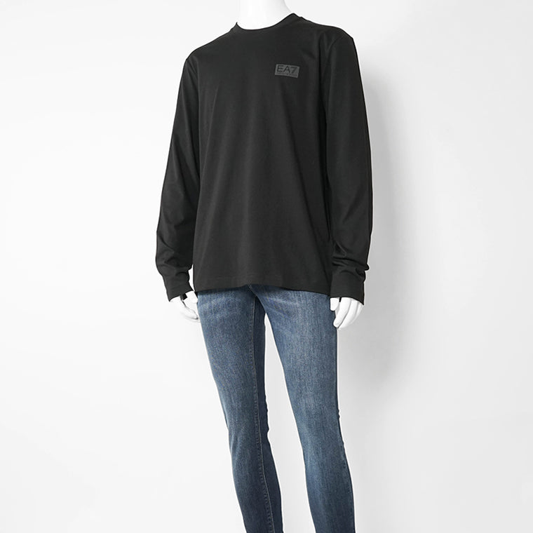 EMPORIO ARMANI EA7 メンズ 長袖Tシャツ LOGO SERIES 7M001488 AF17789 BLACK ブラック UC001