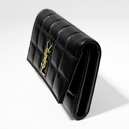 SAINT LAURENT レディース 3つ折り財布 CASSANDRE MATELASSE CARRE COMPACT BIFOLD WALLET 800763 AABVP NERO ブラック 1000