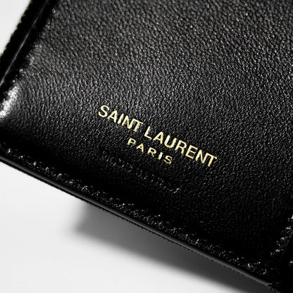 SAINT LAURENT レディース 3つ折り財布 CASSANDRE MATELASSE CARRE COMPACT BIFOLD WALLET 800763 AABVP NERO ブラック 1000