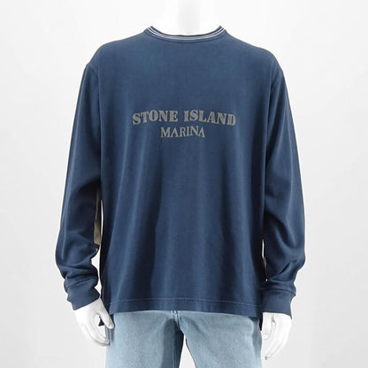 STONE ISLAND メンズ 長袖Tシャツ 8015206X4 ROYAL BLUE ロイヤルブルー V0127