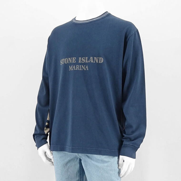 ストーンアイランド STONE ISLAND メンズ 長袖Tシャツ ブルー