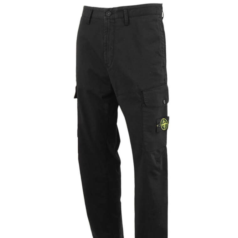 STONE ISLAND メンズ カーゴパンツ 801531012 ブラック V0029