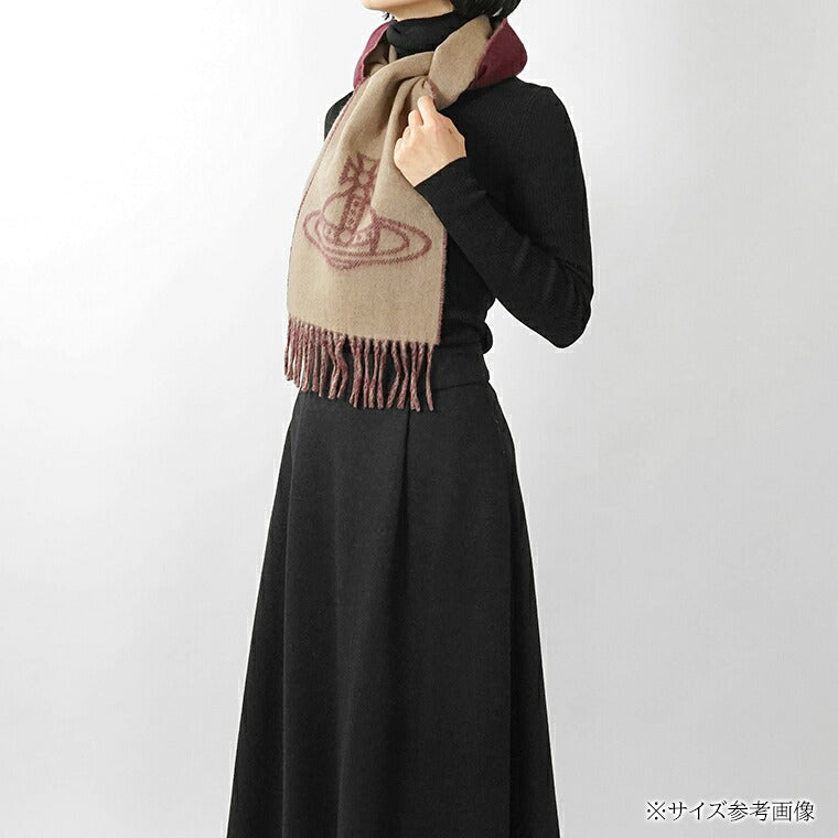 Vivienne Westwood レディース Wフェイス マフラー DOUBLE FACE SCARF 81030006 W01MK CAMEL キャメル C405