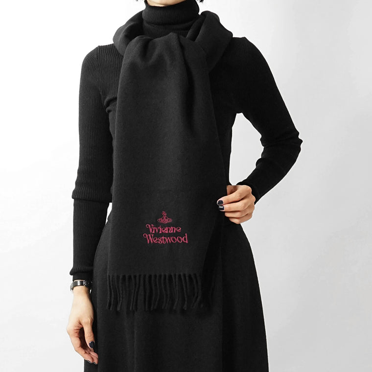 Vivienne Westwood レディース メンズ マフラー EMBROIDERED LOGO 81030007 W00Q7 AAB 3カラー (コピー)