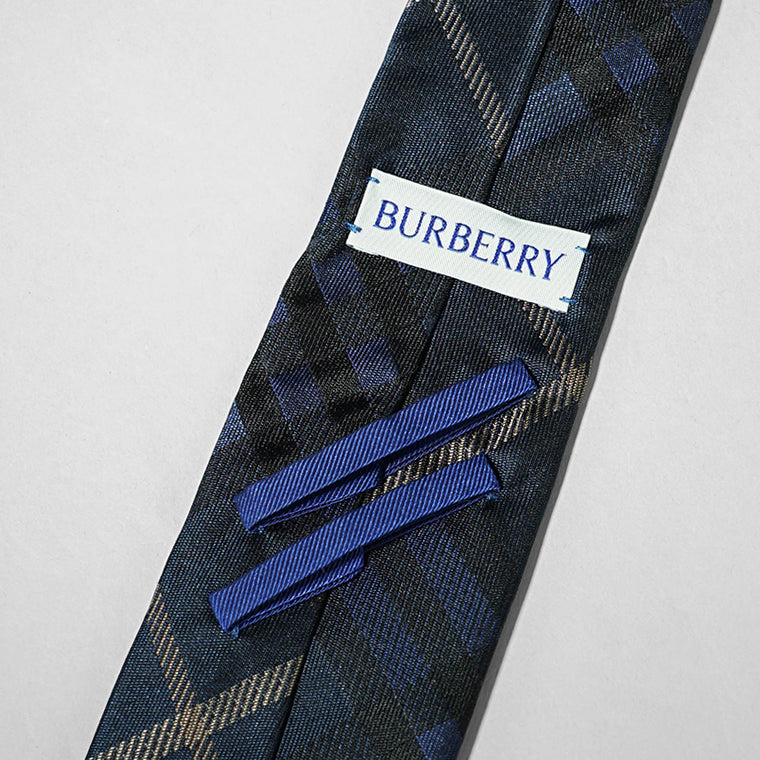 BURBERRY London England メンズ ネクタイ 8103720 MIDNIGHT IP CHECK C1852