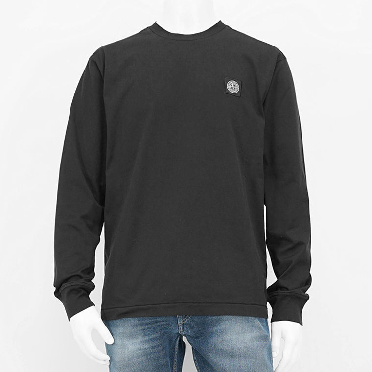 ストーンアイランド STONE ISLAND メンズ 長袖Tシャツ ブラック