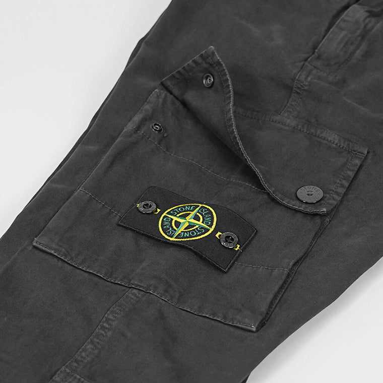 STONE ISLAND メンズ カーゴパンツ 8115303L1 ウォッシュブラック A0129