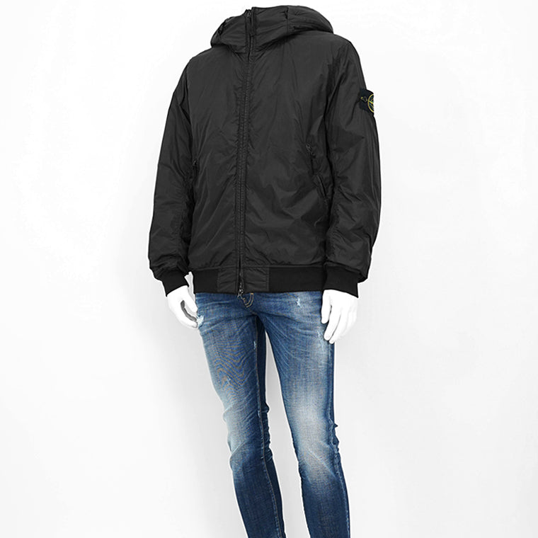 STONE ISLAND メンズ ブルゾン GARMENT DYED CRINKLE REPS R NY WITH PRIMALOFT TC 811540823 ブラック V0029