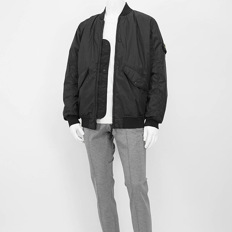 STONE ISLAND メンズ ブルゾン GARMENT DYED CRINKLE REPS R NY WITH PRIMALOFT TC 811540923 ブラック V0029