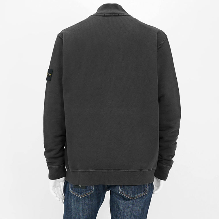 STONE ISLAND メンズ トラックジャケット ORGANIC COTTON DIAGONAL FLEECE 'OLD' EFFECT 811565241 ウォッシュブラック V0129