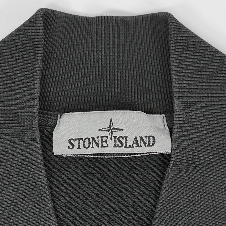 STONE ISLAND メンズ トラックジャケット ORGANIC COTTON DIAGONAL FLEECE 'OLD' EFFECT 811565241 ウォッシュブラック V0129