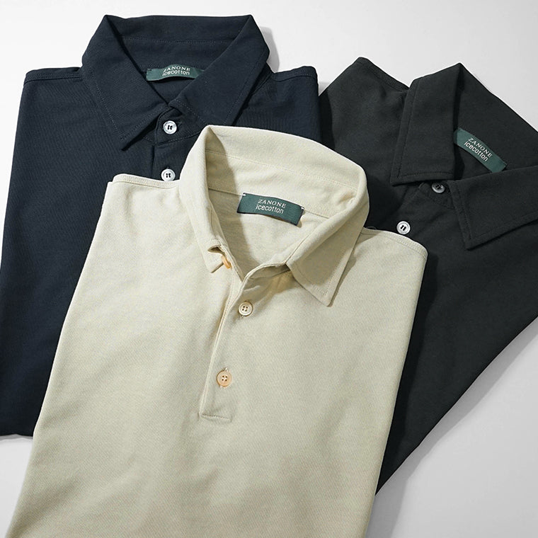 ZANONE メンズ ポロシャツ SLIM FIT ICECOTTON POLO SHIRT 815109 ZG380 3カラー