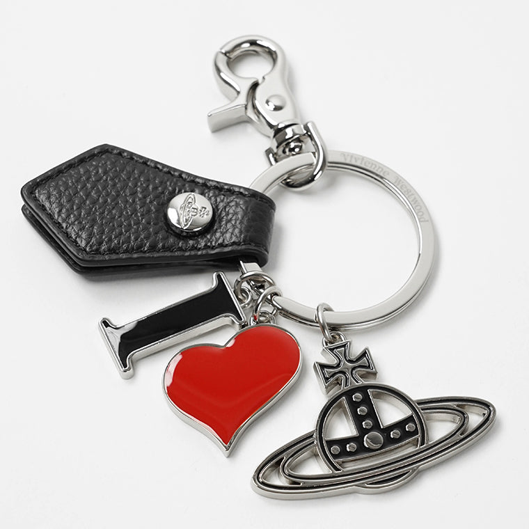 Vivienne Westwood レディース メンズ キーリング I LOVE ORB KEYRING 8203011EU S000D BLACK ブラック シルバー N403