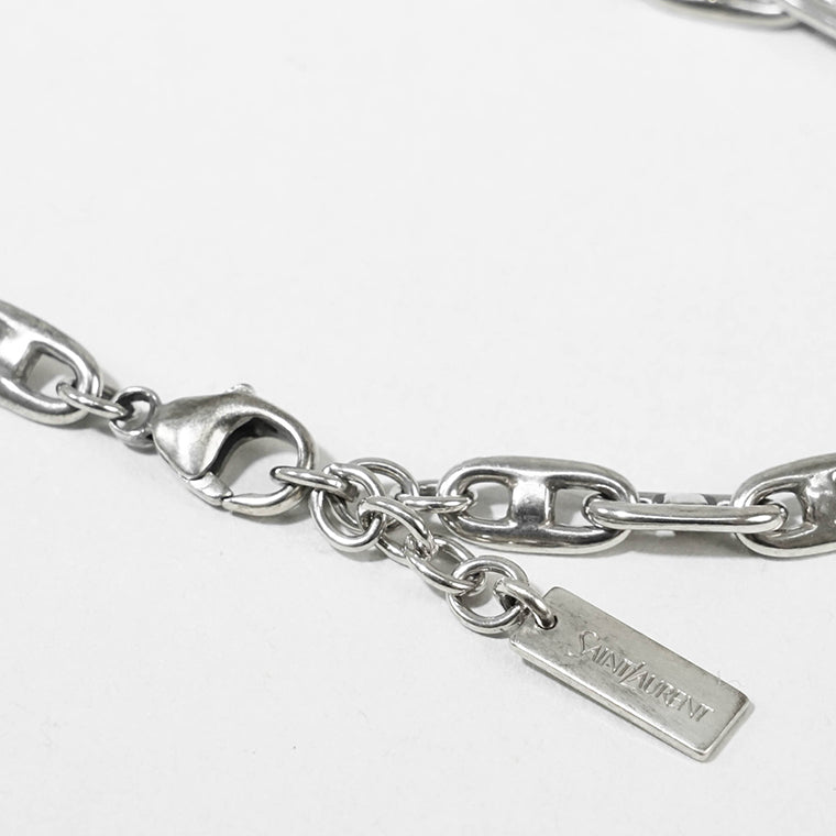 YSL シルバーブレスレット イヴ サンローラン YSLロゴ シルバー925 チェーン ブレスレット