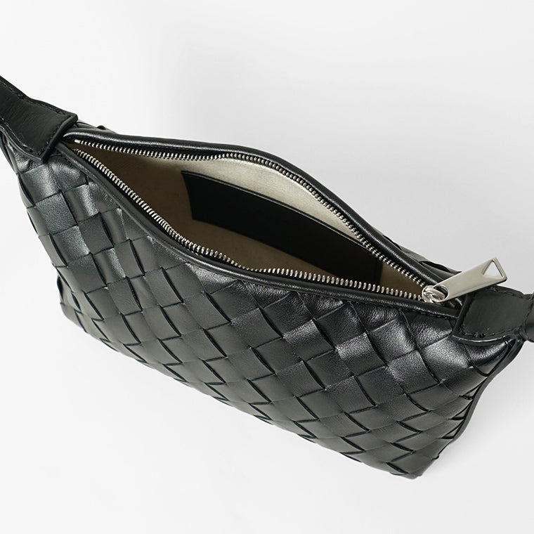 BOTTEGA VENETA メンズ ショルダーバッグ TRAVELER PHONE POUCH 844018 V2HL0 BLACK SILVER ブラック 8803