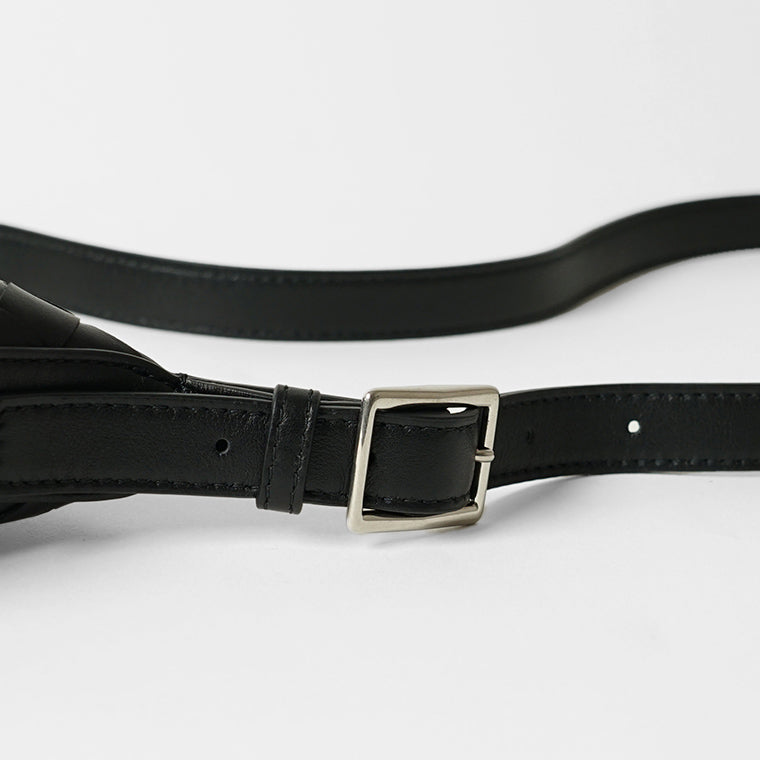 BOTTEGA VENETA メンズ ショルダーバッグ TRAVELER PHONE POUCH 844018 V2HL0 BLACK SILVER ブラック 8803