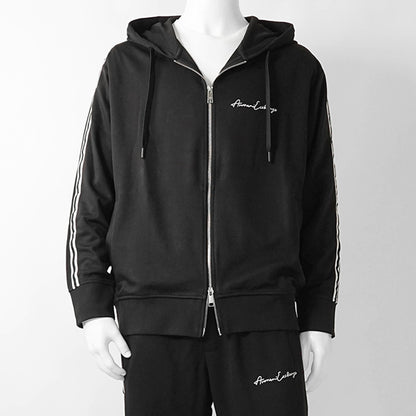 ARMANI EXCHANGE メンズ ジップアップパーカー 8NZMSH Z9N1Z BLACK ブラック 1200