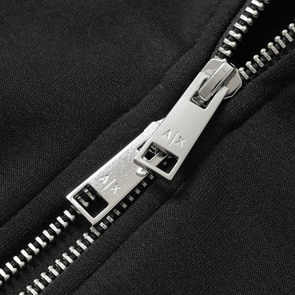 ARMANI EXCHANGE メンズ ジップアップパーカー 8NZMSH Z9N1Z BLACK ブラック 1200