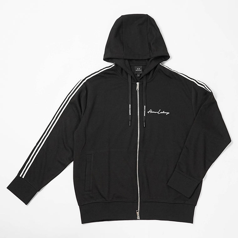 ARMANI EXCHANGE メンズ ジップアップパーカー 8NZMSH Z9N1Z BLACK ブラック 1200