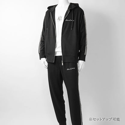 ARMANI EXCHANGE メンズ ジップアップパーカー 8NZMSH Z9N1Z BLACK ブラック 1200