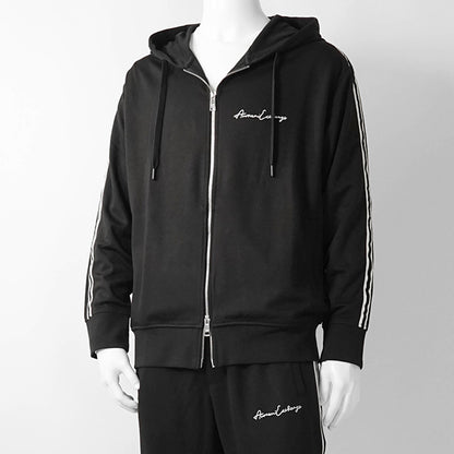 ARMANI EXCHANGE メンズ ジップアップパーカー 8NZMSH Z9N1Z BLACK ブラック 1200