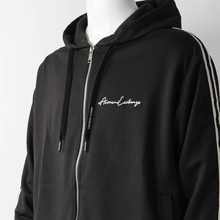 ARMANI EXCHANGE メンズ ジップアップパーカー 8NZMSH Z9N1Z BLACK ブラック 1200