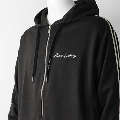 ARMANI EXCHANGE メンズ ジップアップパーカー 8NZMSH Z9N1Z BLACK ブラック 1200