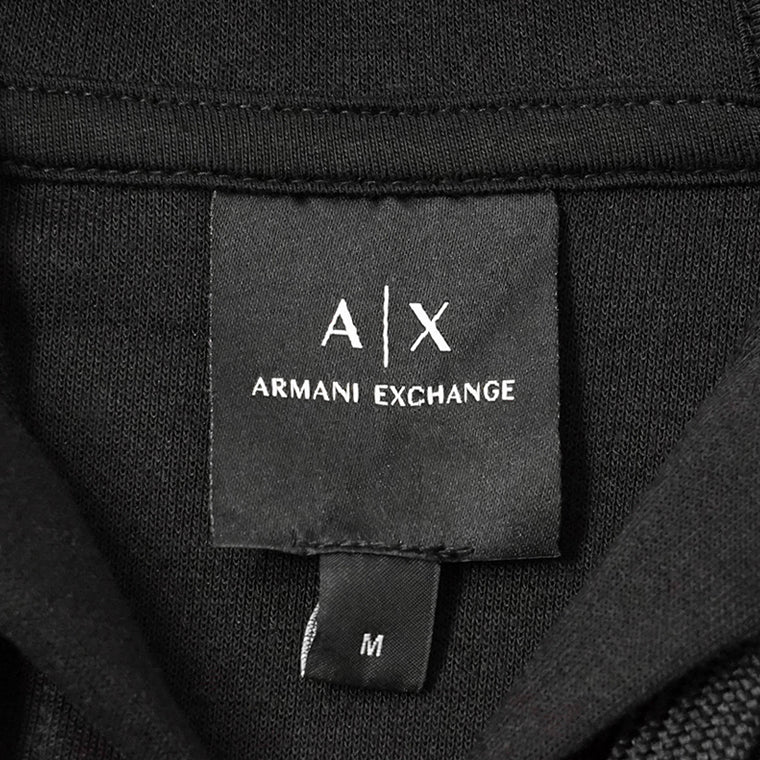 ARMANI EXCHANGE メンズ ジップアップパーカー 8NZMSH Z9N1Z BLACK ブラック 1200