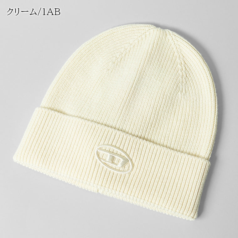 DIESEL メンズ レディース ニットキャップ K CODER FULLY B A04092 0DAOB クリーム 1AB ブラック 9XX