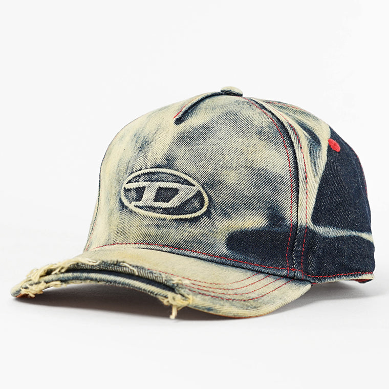 最終価格DIESEL デニムキャップ DIESEL (ディーゼル) ダメージ ロゴ刺繍 デニム キャップ D-BETY