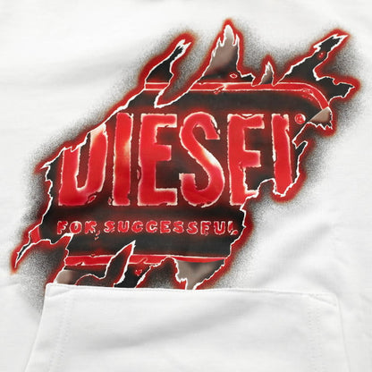 DIESEL メンズ パーカー S GINN HOOD E8 A09829 0BAWT ホワイト 100