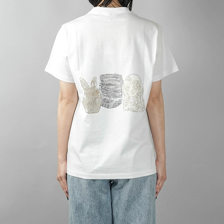 GANNI レディース Tシャツ WHITE ANIMALS PRINT T SHIRT A1050029 BRIGHT WHITE ホワイト 151