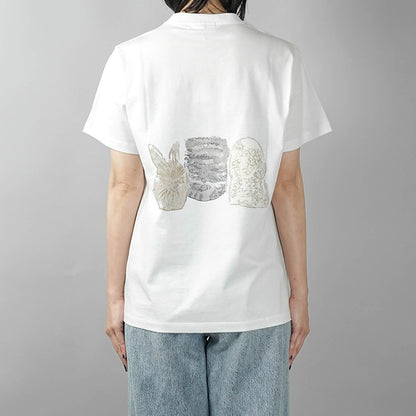 GANNI レディース Tシャツ WHITE ANIMALS PRINT T SHIRT A1050029 BRIGHT WHITE ホワイト 151