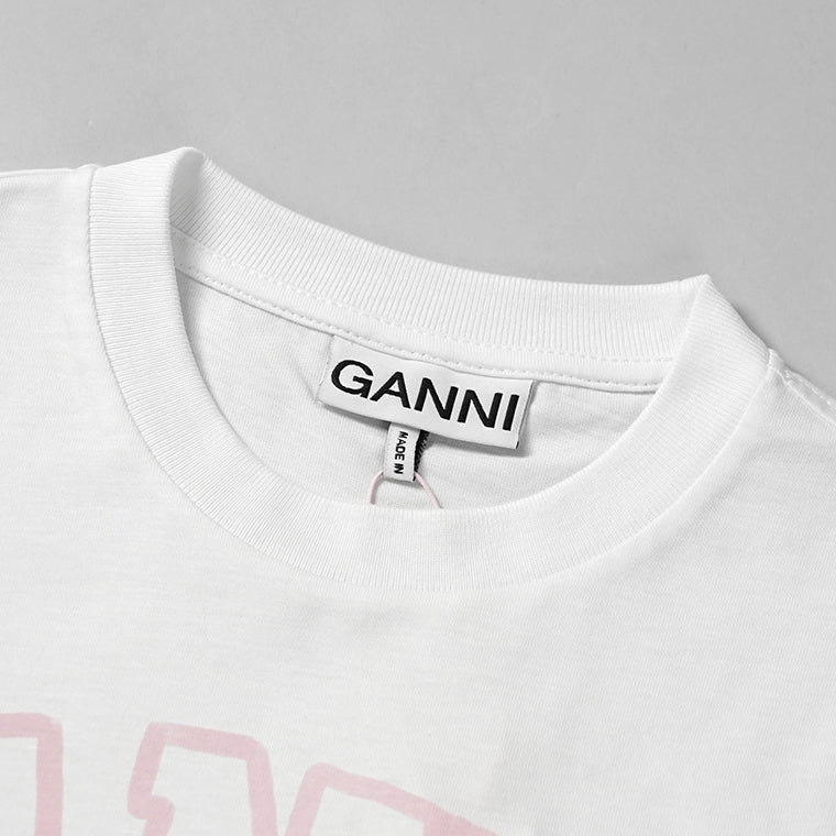 GANNI レディース Tシャツ WHITE ANIMALS PRINT T SHIRT A1050029 BRIGHT WHITE ホワイト 151