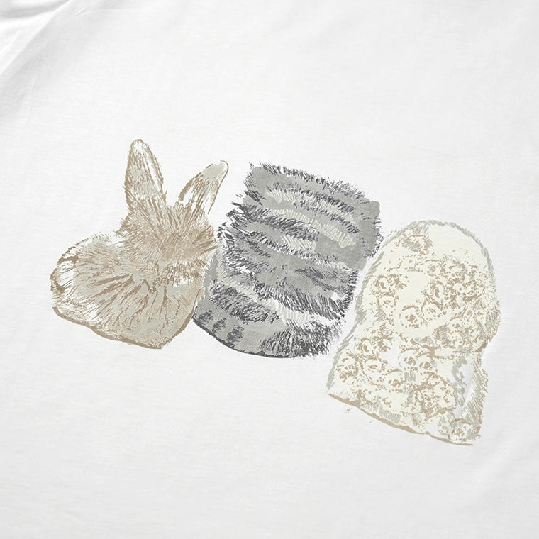 GANNI レディース Tシャツ WHITE ANIMALS PRINT T SHIRT A1050029 BRIGHT WHITE ホワイト 151