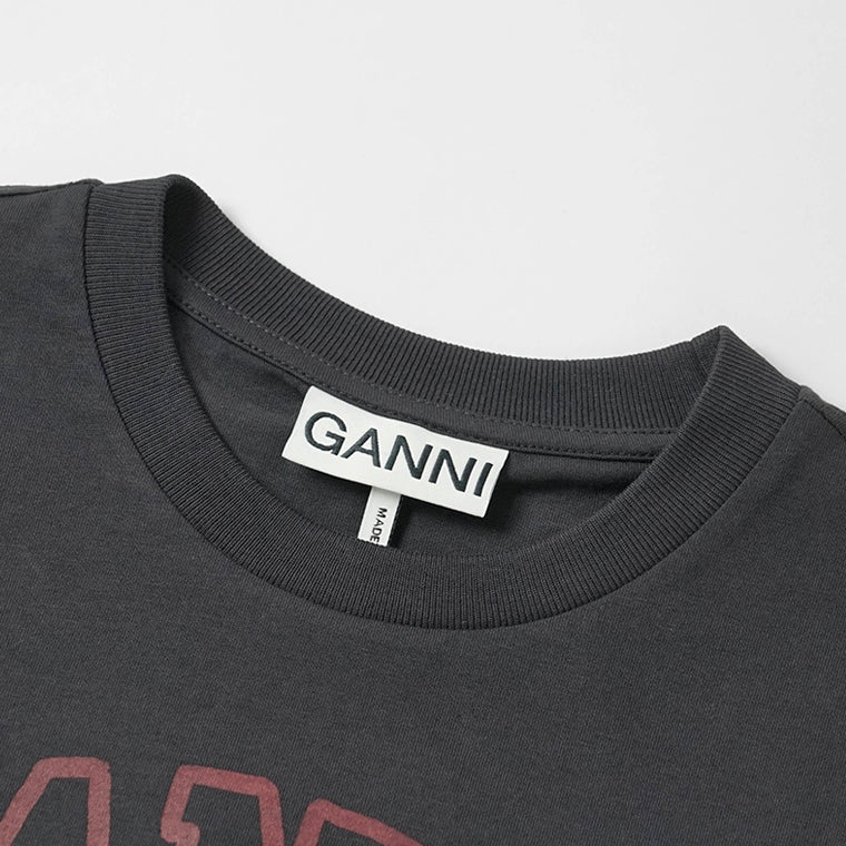GANNI レディース Tシャツ A1050061 PHANTOM チャコールグレー 252