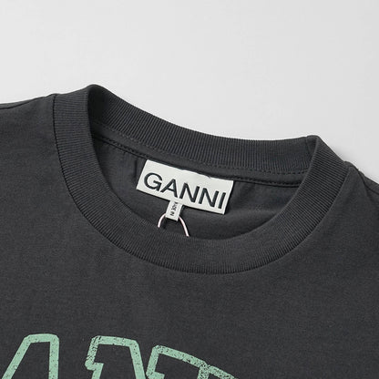 GANNI レディース Tシャツ A1050070 PHANTOM チャコールグレー 252
