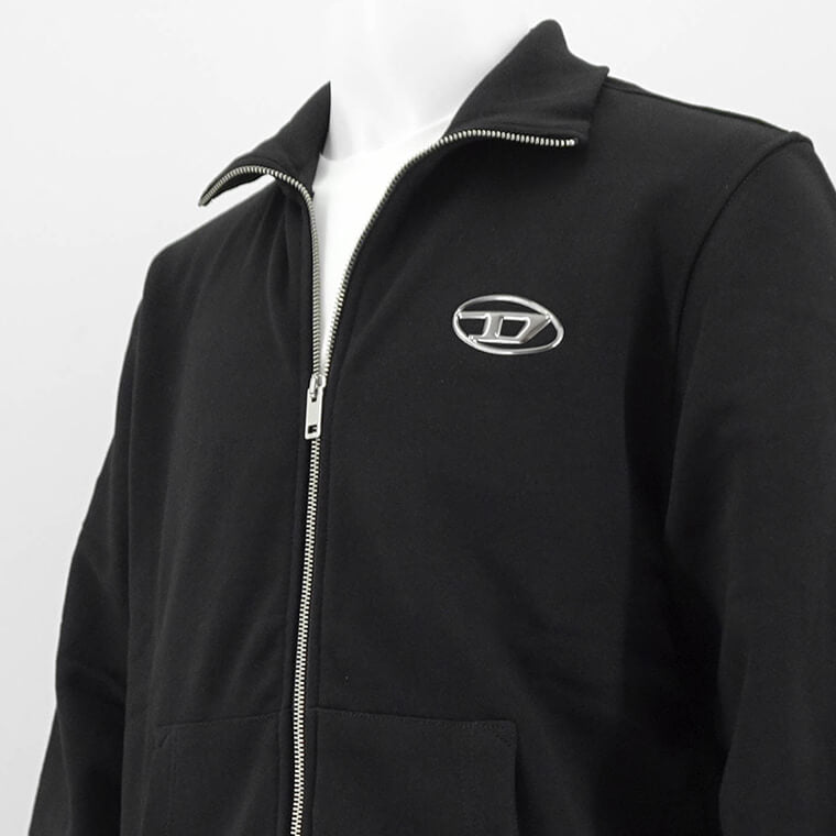 DIESEL ブラック ジップアップジャケット